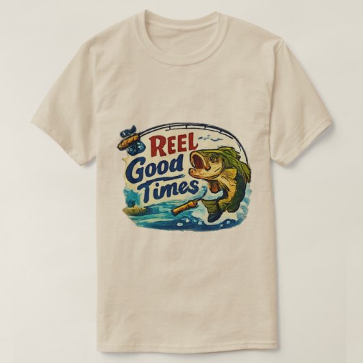 Reel Goede Tijd Vis T-shirt (Design voorkant)