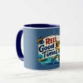 Reel Good Time Fishing Mok Navy (Voorkant links)
