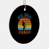 Reel Great Dad Fathers Day Fishing Lover Dad Keramisch Ornament (Rechts)