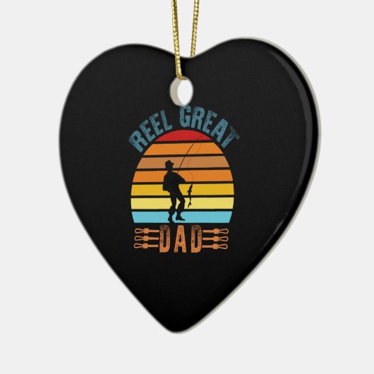 Reel Great Dad Fathers Day Fishing Lover Dad Keramisch Ornament (Links)