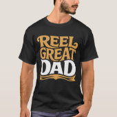 Reel Great Dad Funny Fishing Pun Retro T-shirt (Voorkant)