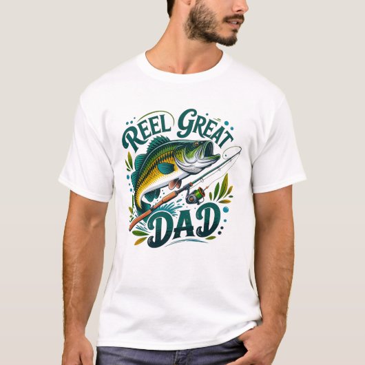 Reel Great Dad Gevist ontwerp T-shirt (Voorkant)