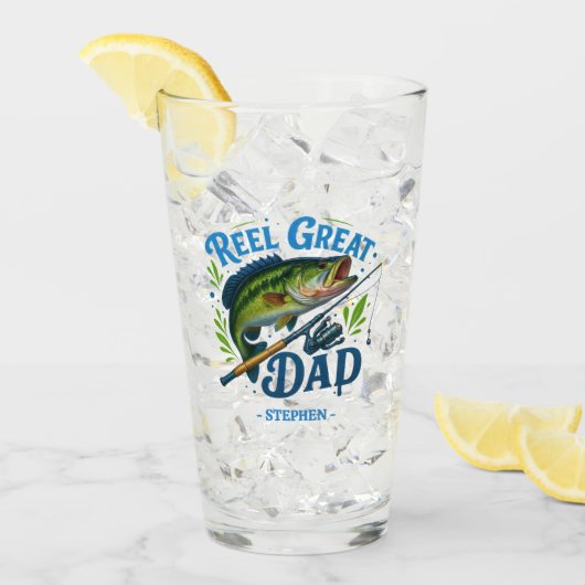 Reel Great Dad - Gevist Rod en Vis Glas (Voorkant ijs)