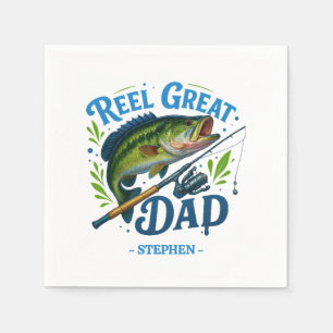 Reel Great Dad - Gevist Rod en Vis Servet