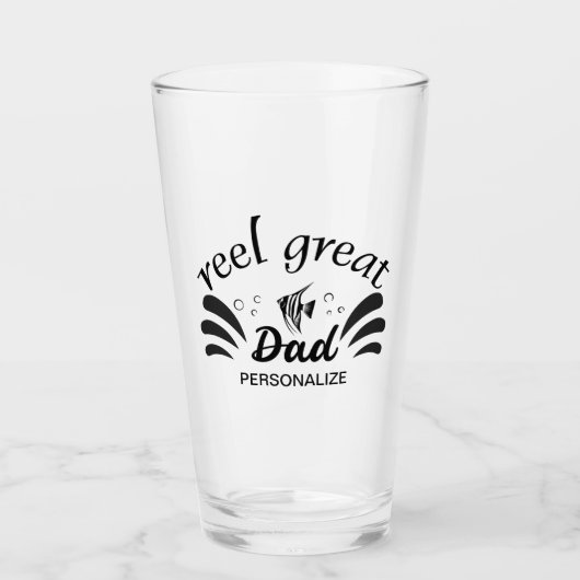 Reel Great Dad Glass Cup Glas (Voorkant)