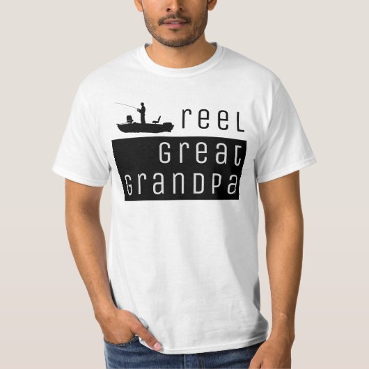 Reel Great Poppen Vist opa T-shirt (Voorkant)