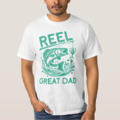 Reel grote vader, vis leven t-shirt (Voorkant)