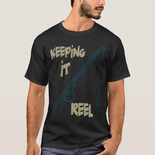 Reel houden - Vissen T-shirt (Voorkant)