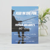 Reel in de Fun Sunset Fisherman 60e verjaardag Kaart (Staand voorkant)