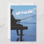 Reel in de Fun Sunset Fisherman 60e verjaardag Kaart (Achterkant)