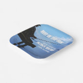 Reel in de Fun Sunset Visser 50e verjaardag Papieren Bordje (Gebogen)