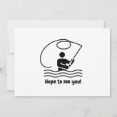 Reel in de leuke moderne visser 50e verjaardag kaart (Achterkant)