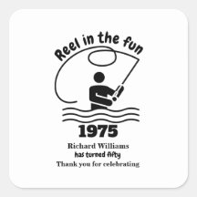 Reel in de leuke moderne visser 50e verjaardag