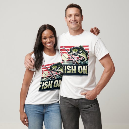 Reel in de vangst, vis op ontwerp t-shirt (Unisex)