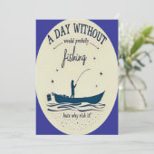 "Reel in the Fun: Save the Date Invitation Kaart (Staand voorkant)