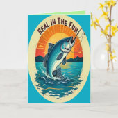 Reel in the Joy Birthday Greeting Kaart (Gele Bloem)