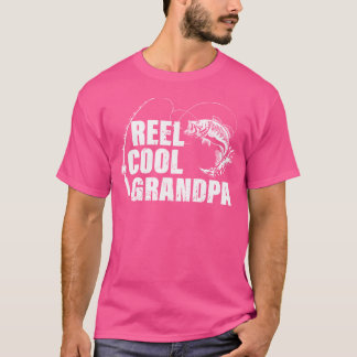 Reel koele opa met vis en Gevist staaf T-shirt