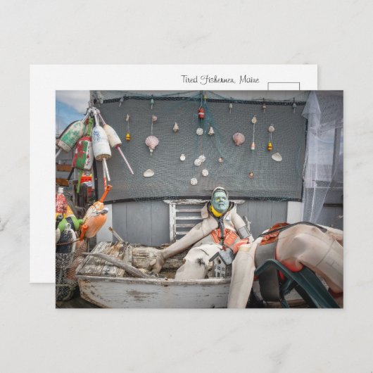 Reel Lazy Fisherman Crew Briefkaart (Voorkant / Achterkant)