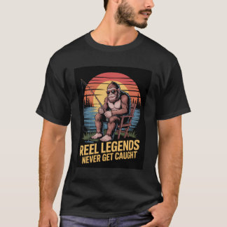 Reel Legends krijgen nooit betrapt-Bigfoot T-shirt