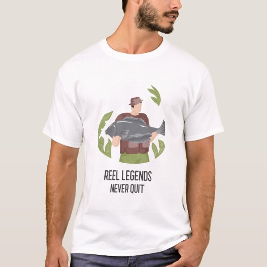 Reel Legends nooit stoppen met Shirt (Voorkant)