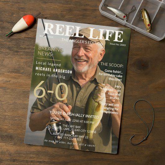 Reel Life Fishing Magazine 60th Birthday Party  Kaart