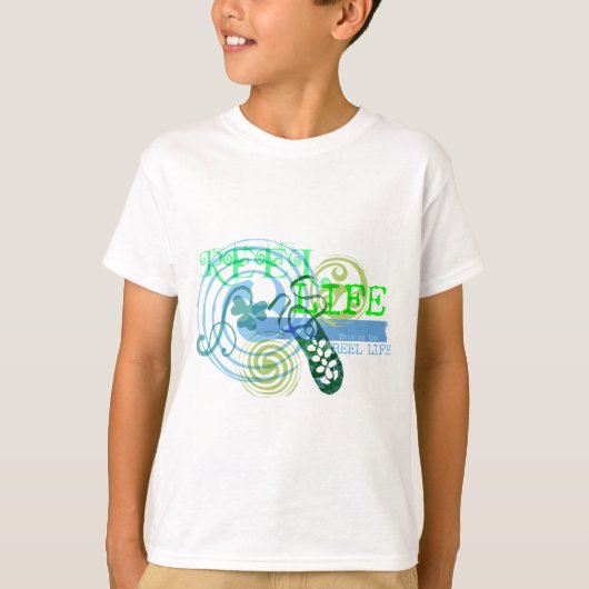 Reel Life in Blue T-shirt (Voorkant)