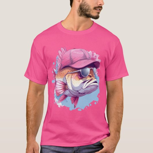 Reel Meisjes Vis T-shirt Design (Voorkant)