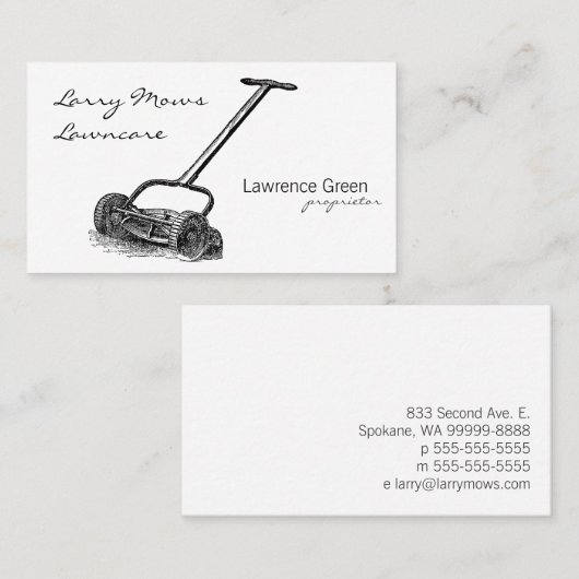 Reel Mower Visitekaartje (Voorkant / Achterkant)