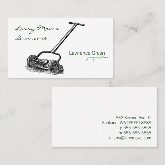 Reel Mower Visitekaartje (Voorkant / Achterkant)