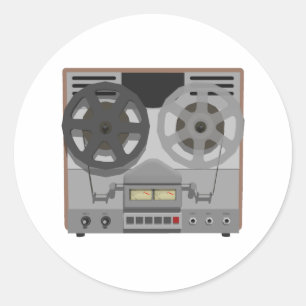 Reel naar Reel Tape Player: 3D-model: Ronde Sticker