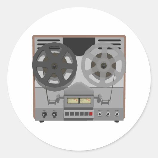 Reel naar Reel Tape Player: 3D-model: Ronde Sticker (Voorkant)