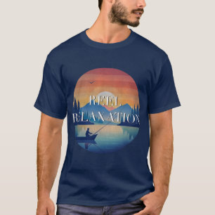Reel Ontspanning, Gevist, Fisherman thema ontwerp T-shirt