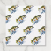 Reel Opgewonden Big Fish Fisherman Baby shower Bedankjes Labels (Achterkant)