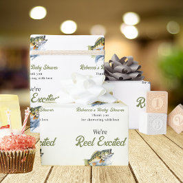 Reel Opgewonden Big Fish Fisherman Baby shower Cadeaupapier