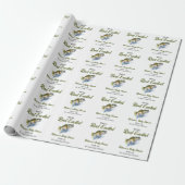 Reel Opgewonden Big Fish Fisherman Baby shower Cadeaupapier (Uitgerold)