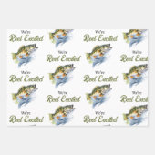 Reel Opgewonden Big Fish Fisherman Baby shower Inpakpapier Vel (Voorkant 2)