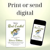 Reel Opgewonden Big Fish Fisherman Baby shower Kaart