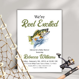 Reel Opgewonden Big Fish Fisherman Baby shower Kaart