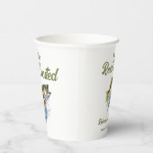 Reel Opgewonden Big Fish Fisherman Baby shower Papieren Bekers (Rechts)