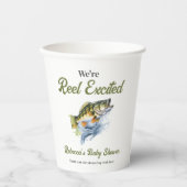 Reel Opgewonden Big Fish Fisherman Baby shower Papieren Bekers (Voorkant)