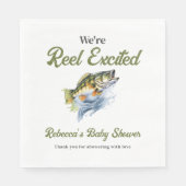 Reel Opgewonden Big Fish Fisherman Baby shower Servet (Voorkant)