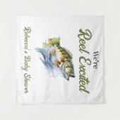 Reel Opgewonden Big Fish Fisherman Baby shower Wandkleed (Voorkant (horizontaal))