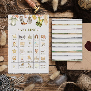 Reel Opgewonden Gevist Baby shower Bingo Spel
