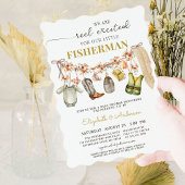 Reel Opgewonden Vissen Baby shower Kaart