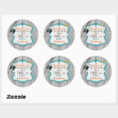 Reel Opgewonden Vist Dank u Sticker Labels (Vel)