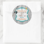 Reel Opgewonden Vist Dank u Sticker Labels (Tas)