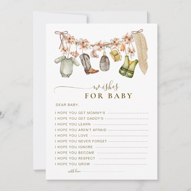 Reel Opgewonden Vist Wensen voor Baby Kaart (Voorkant)