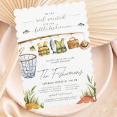 Reel Opgewonden Waterverf Gevist Baby shower Kaart