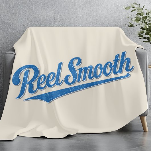 Reel Smooth Fisherman | Retro Coastal Life Fishing Fleece Deken
