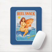 Reel Snack Retro Pin-Up Red Snapper Fishing Boater Muismat (Met muis)